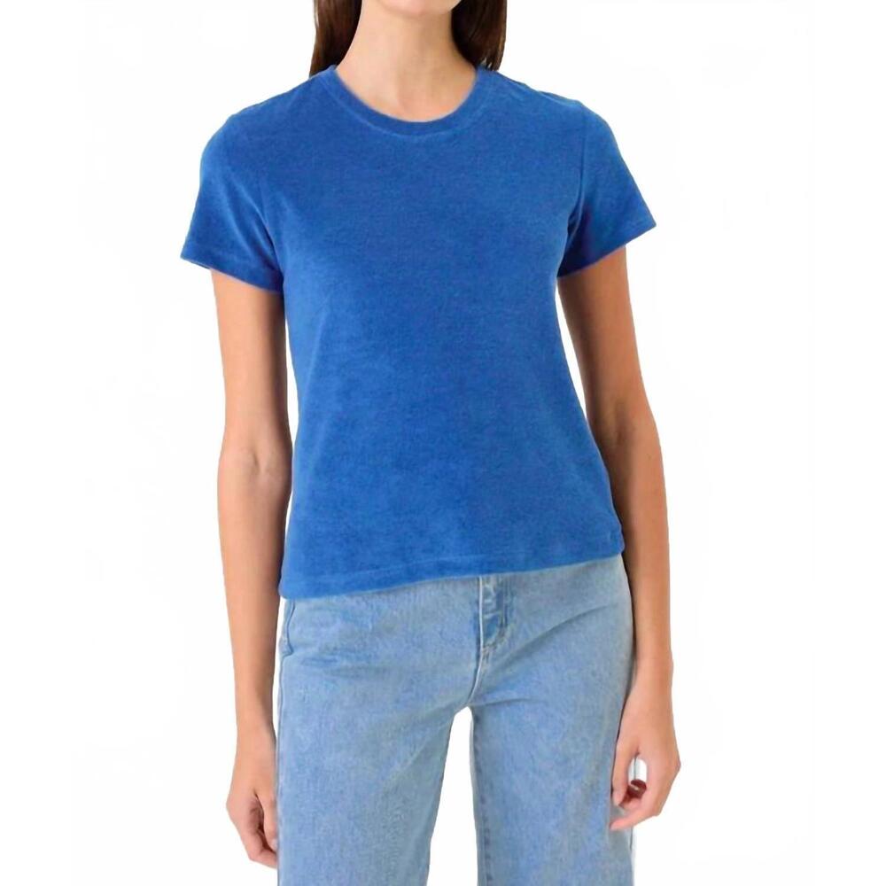NEW GOLDIE LEWINTER luxe life tee in sea